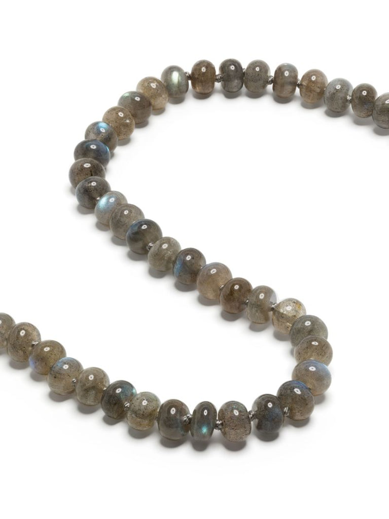 18k Yellow Gold Foundation Labradorite Beaded Necklace