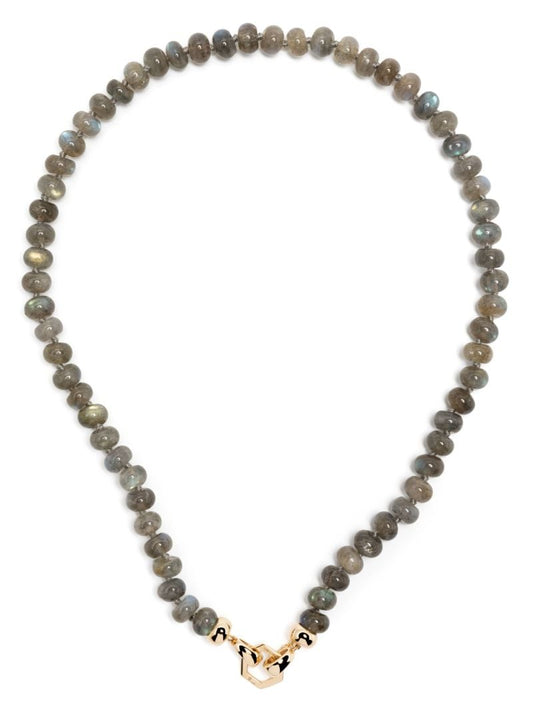 18k Yellow Gold Foundation Labradorite Beaded Necklace