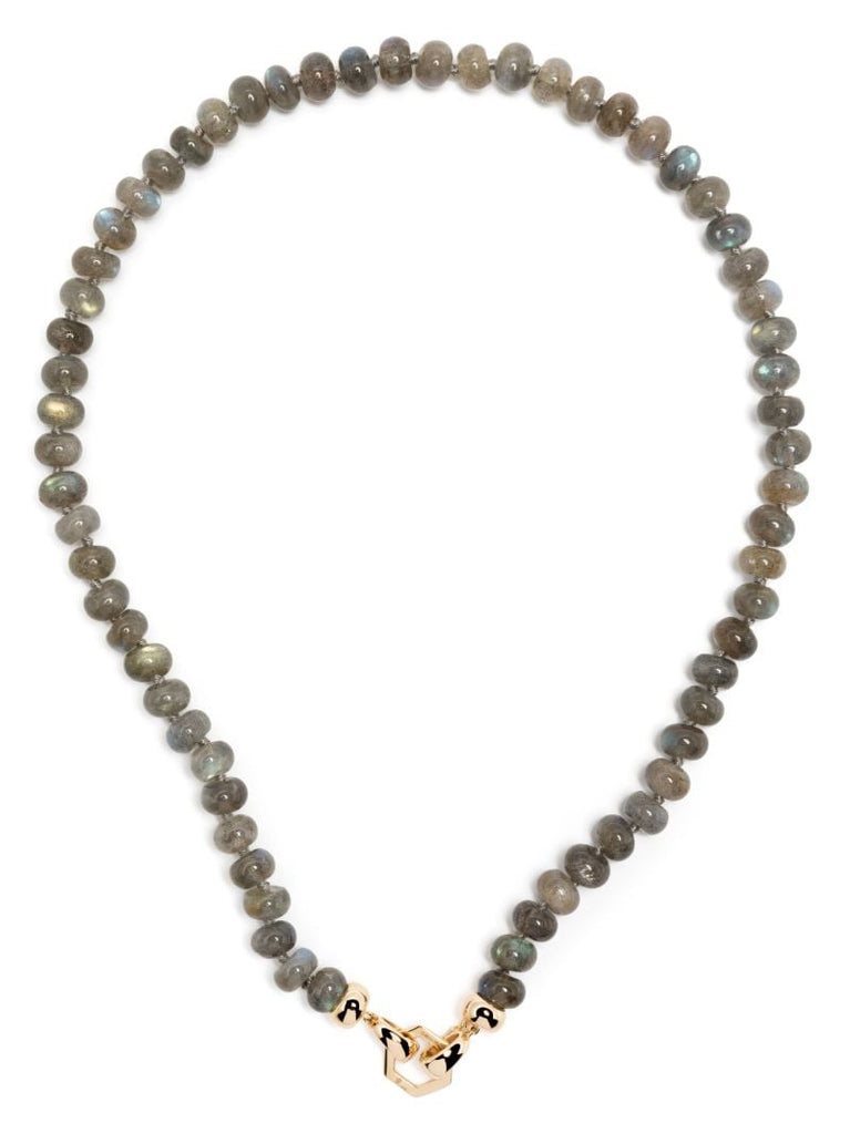 18k Yellow Gold Foundation Labradorite Beaded Necklace