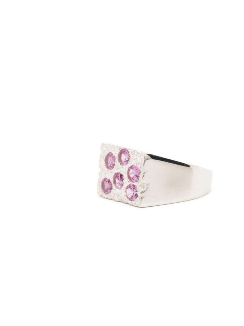 Sterling Silver the Rose Garden Sapphire Ring