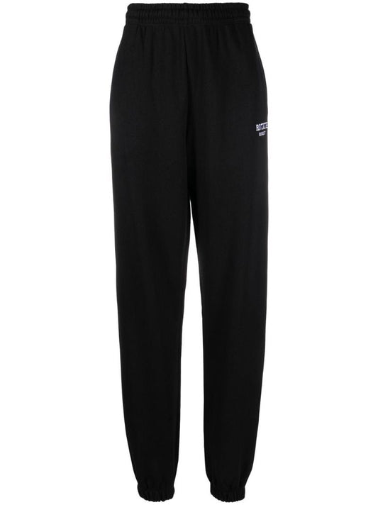 Black Logo Embroidery Track Pants