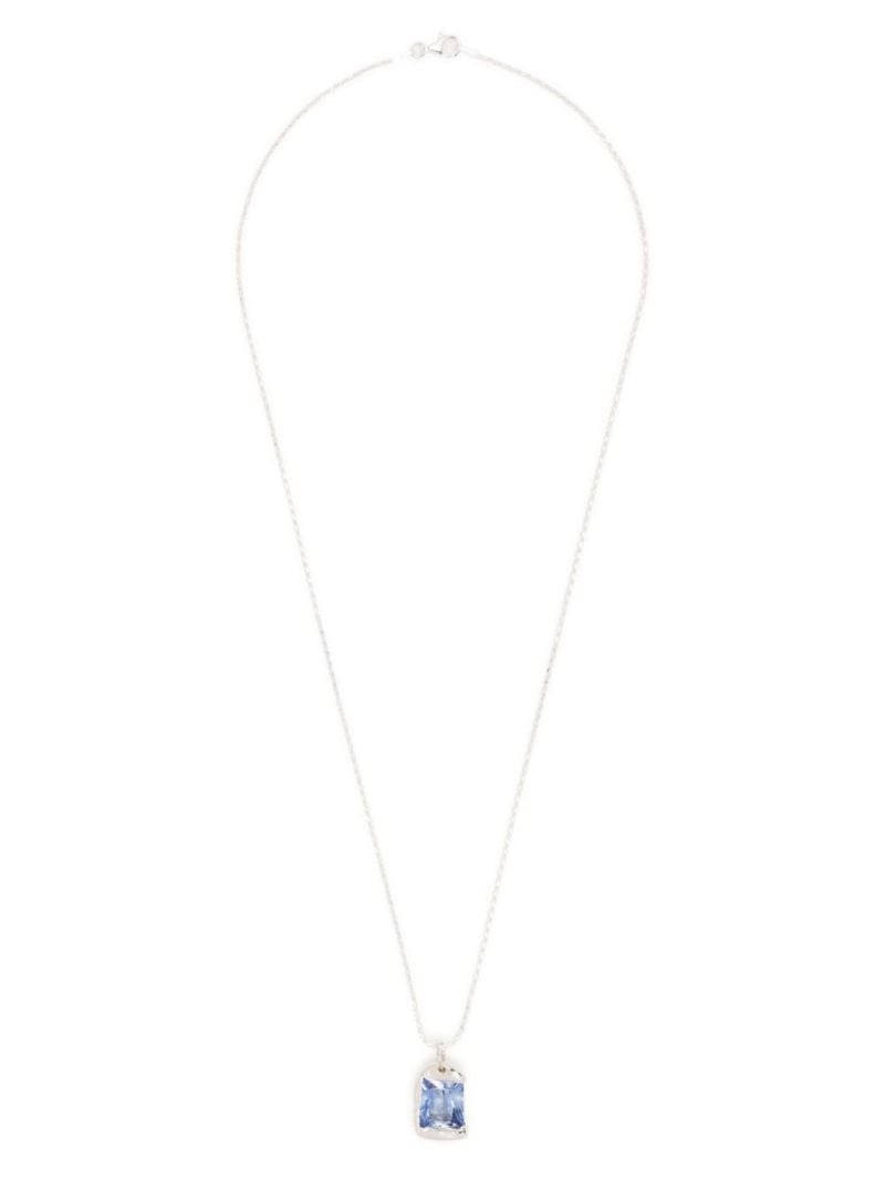 Sterling Silver the Rose Sapphire Necklace