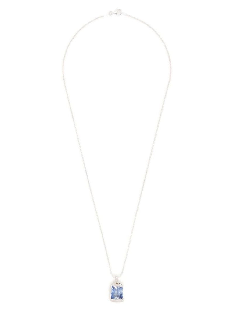 Sterling Silver the Rose Sapphire Necklace