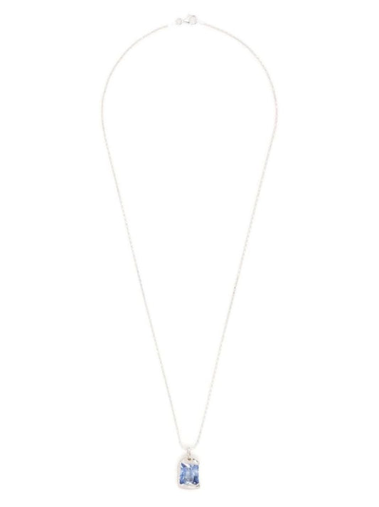 Sterling Silver the Rose Sapphire Necklace