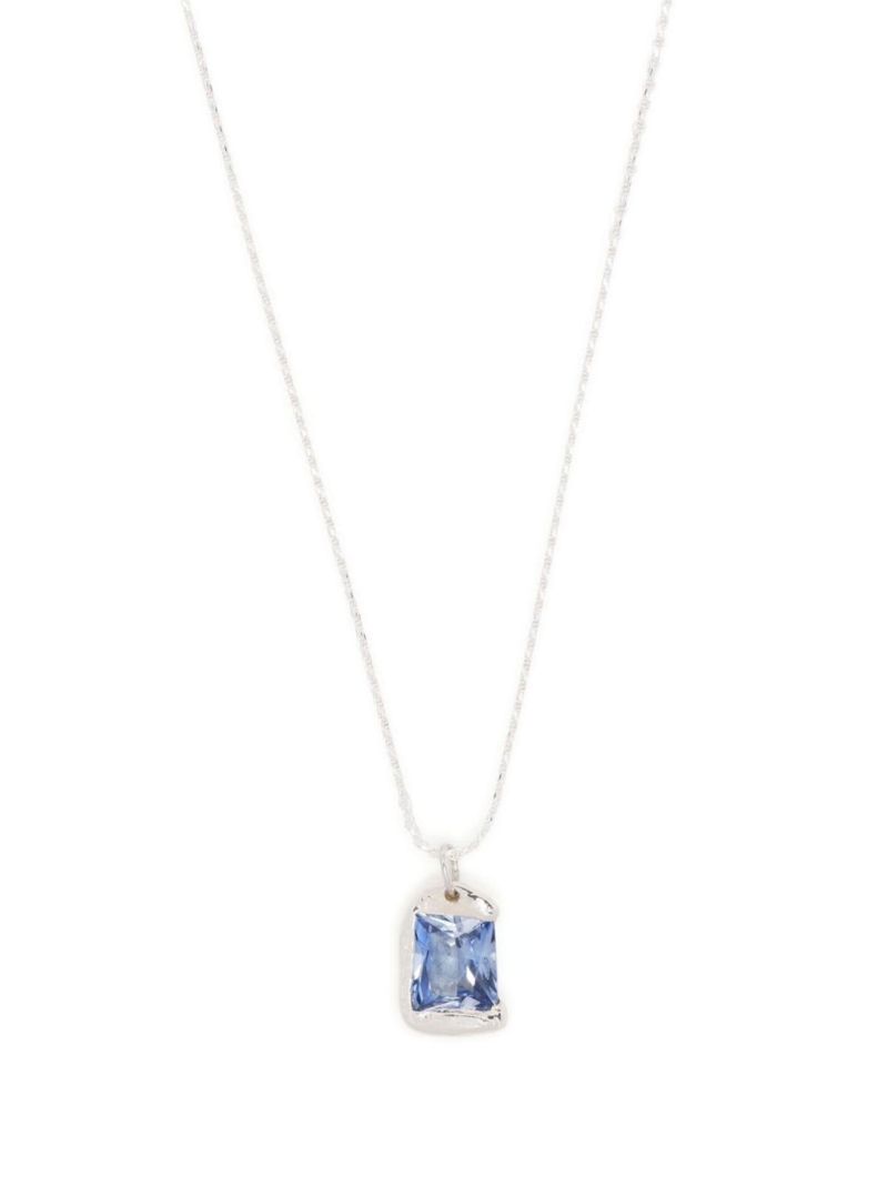 Sterling Silver the Rose Sapphire Necklace