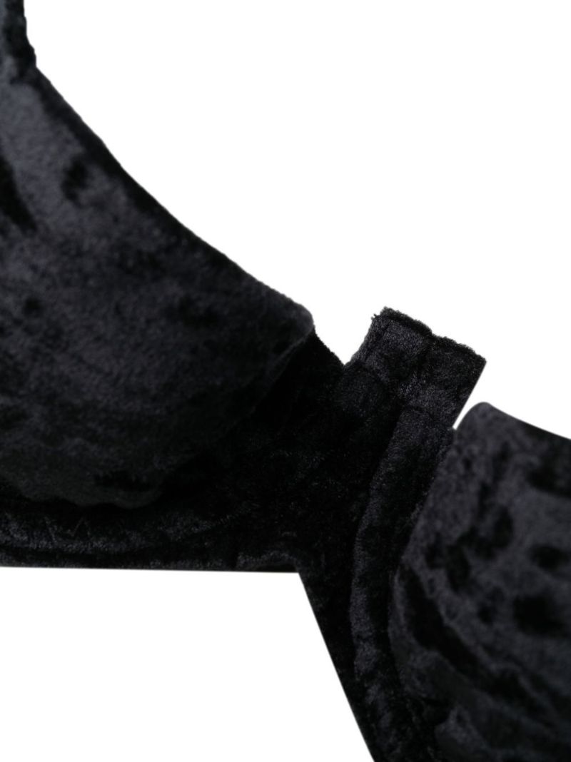 Black Kati Velvet Demi Bra