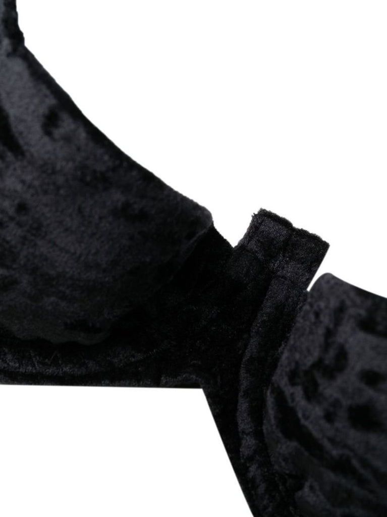 Black Kati Velvet Demi Bra