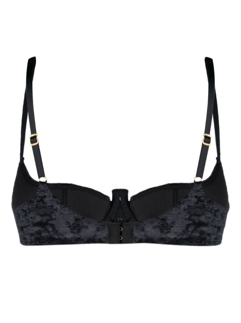 Black Kati Velvet Demi Bra