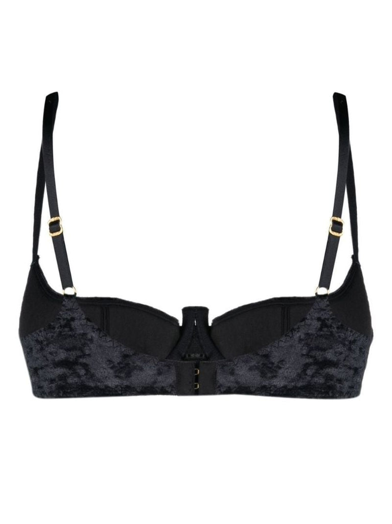 Black Kati Velvet Demi Bra