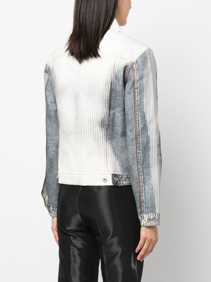 X Jean Paul Gaultier Blue Body Morph Print Denim Jacket