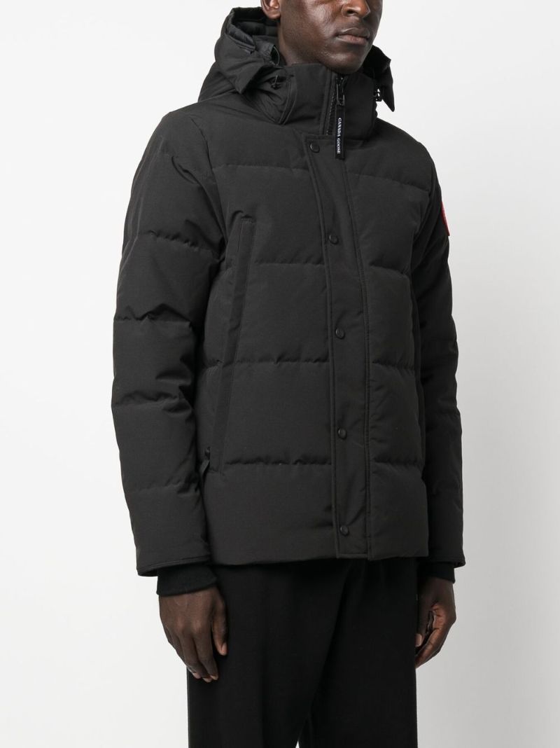 Black Wyndham Hooded Quilted Coat