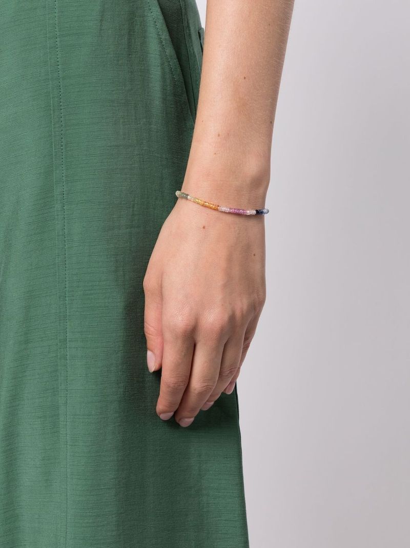 9k Yellow Gold Rainbow Sapphire Bracelet