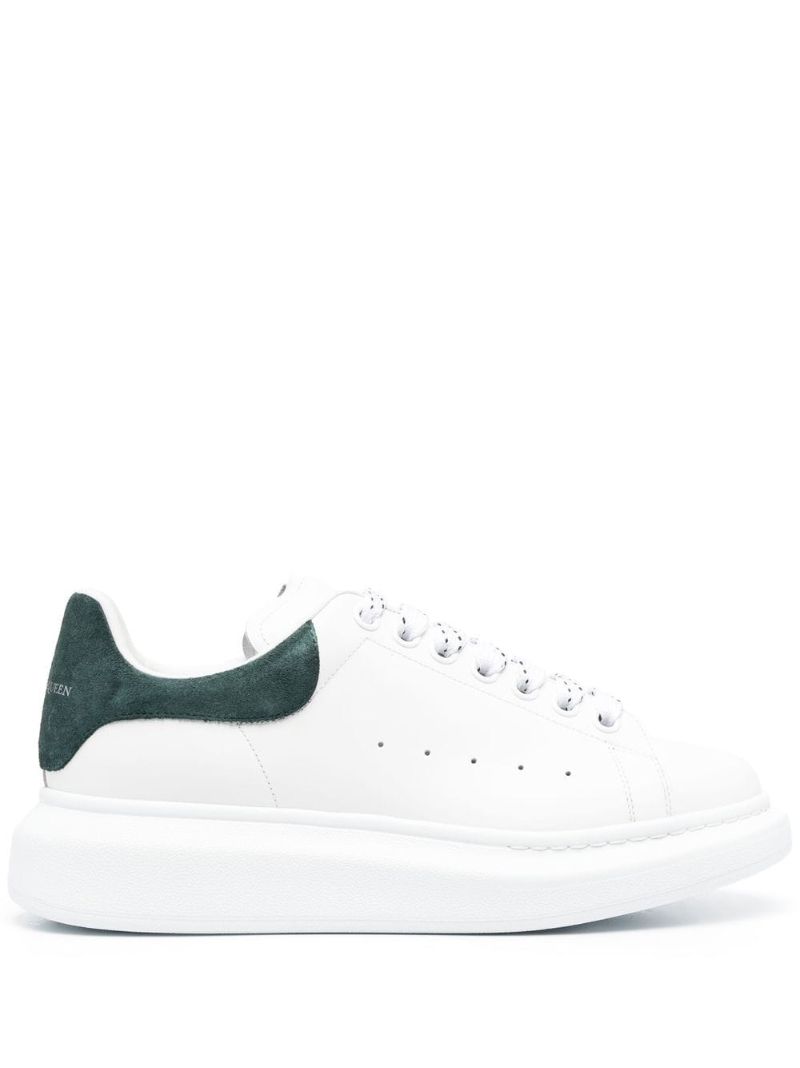 White and Green Oversized Sneakers