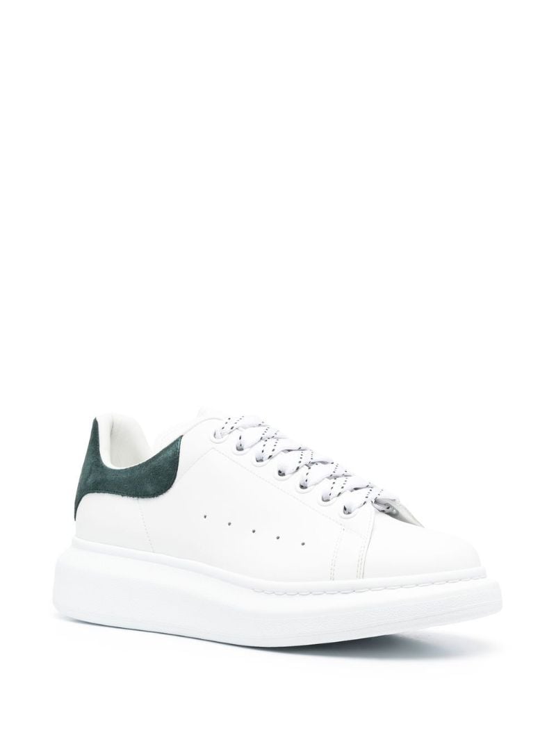 White and Green Oversized Sneakers