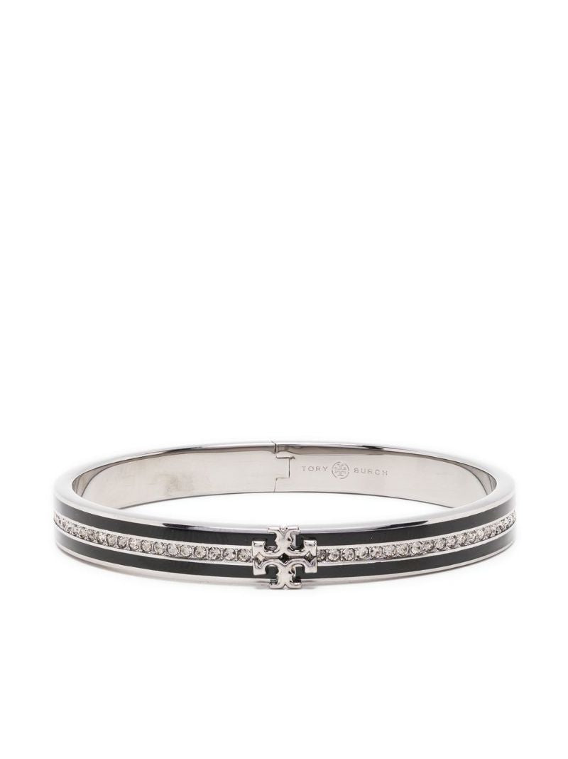 Silver and Black Kira Crystal-embellished Bracelet
