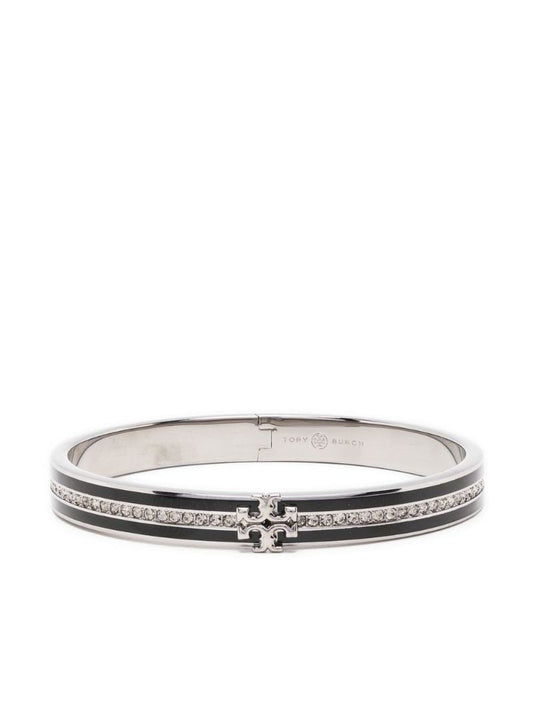 Silver and Black Kira Crystal-embellished Bracelet