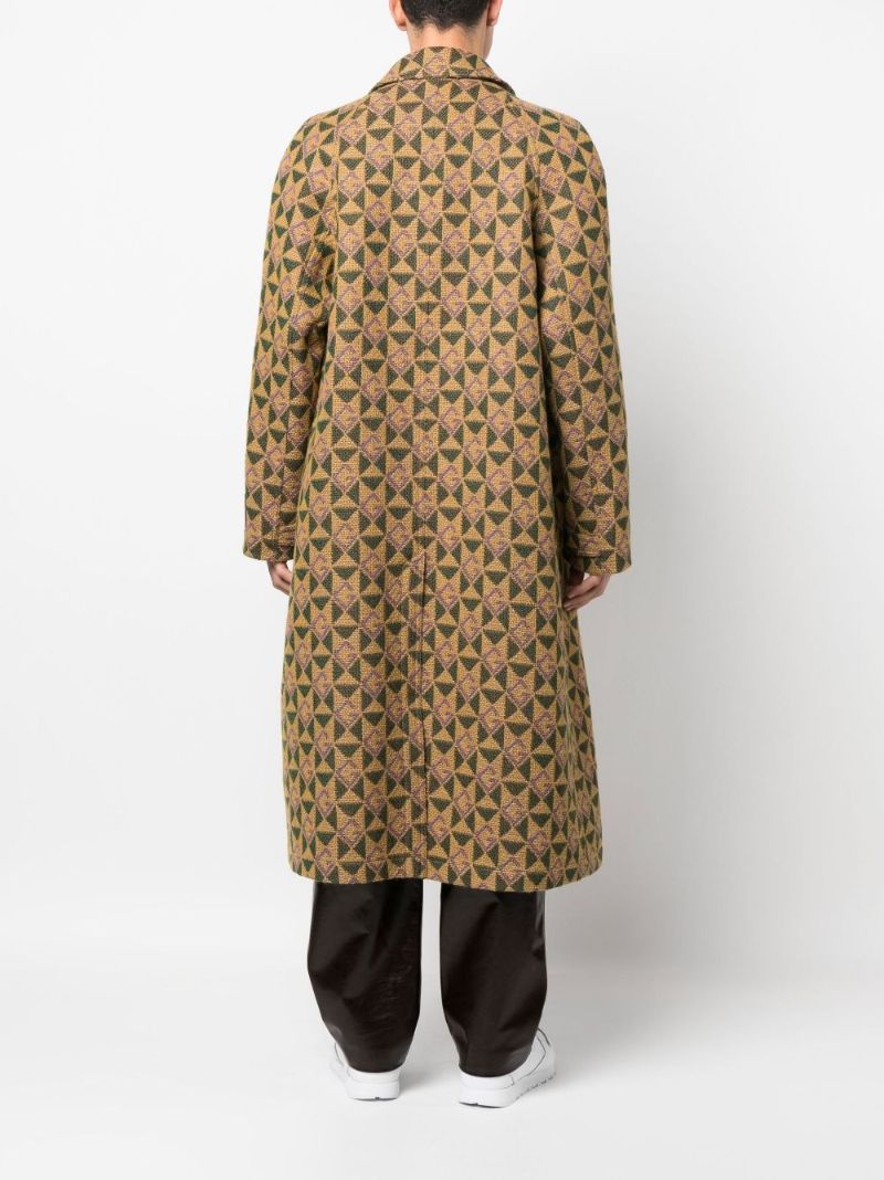 Brown Monogram Rhombi Wool Coat