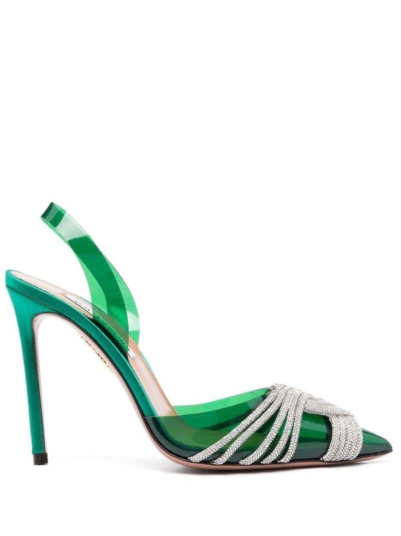 Green Gatsby 105 Slingback Pumps