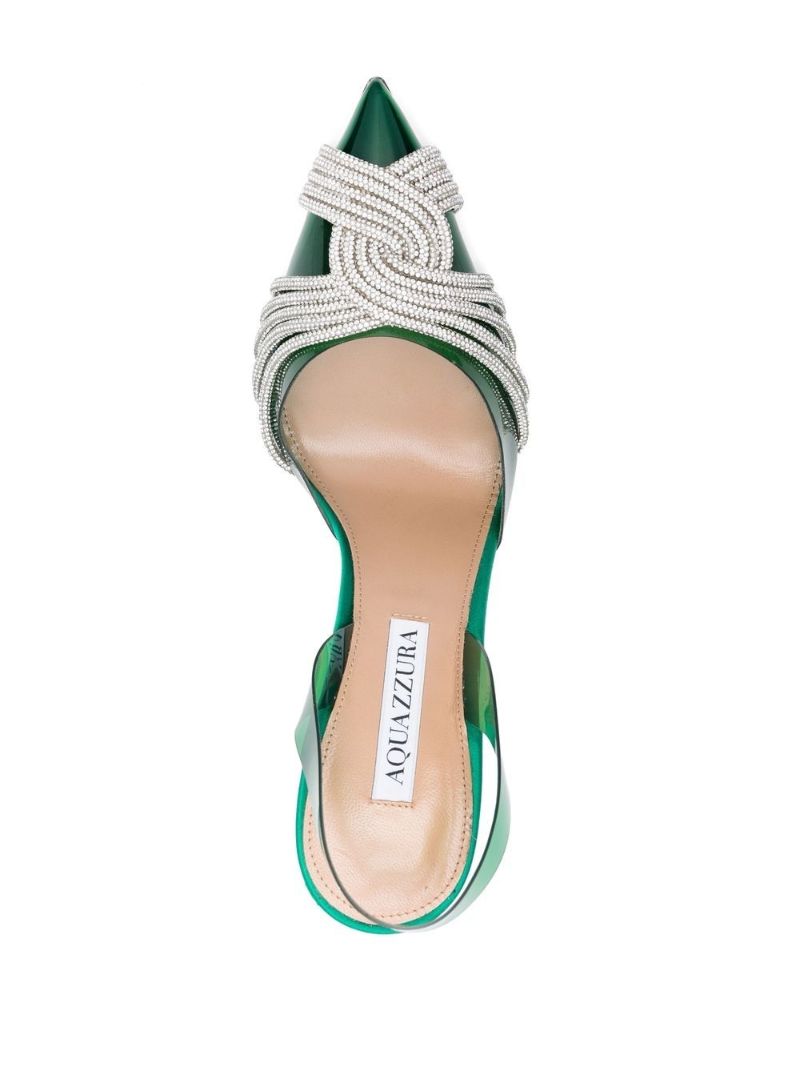Green Gatsby 105 Slingback Pumps
