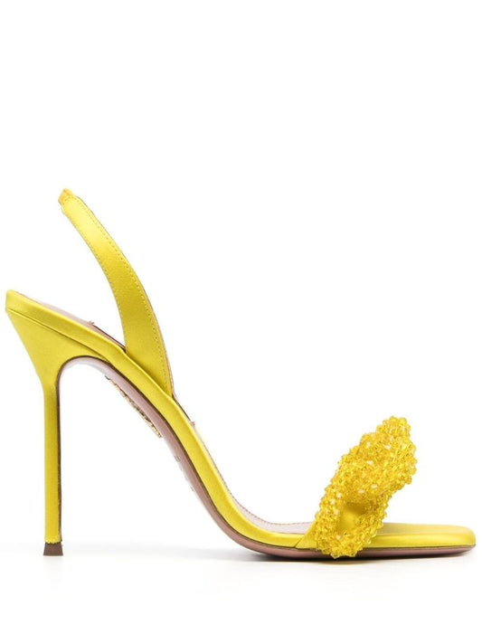 Yellow Chain of Love 115 Beaded Sandals