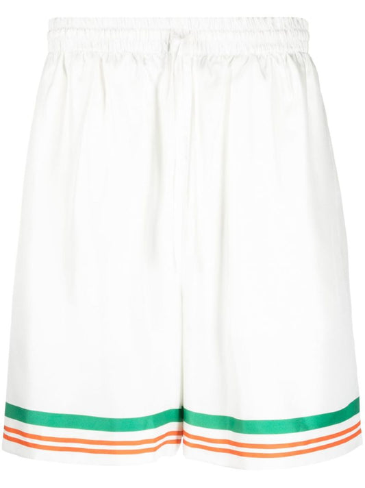 White Tennis Club Icon Silk Shorts