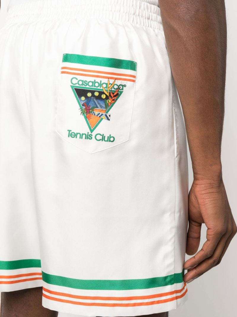 White Tennis Club Icon Silk Shorts