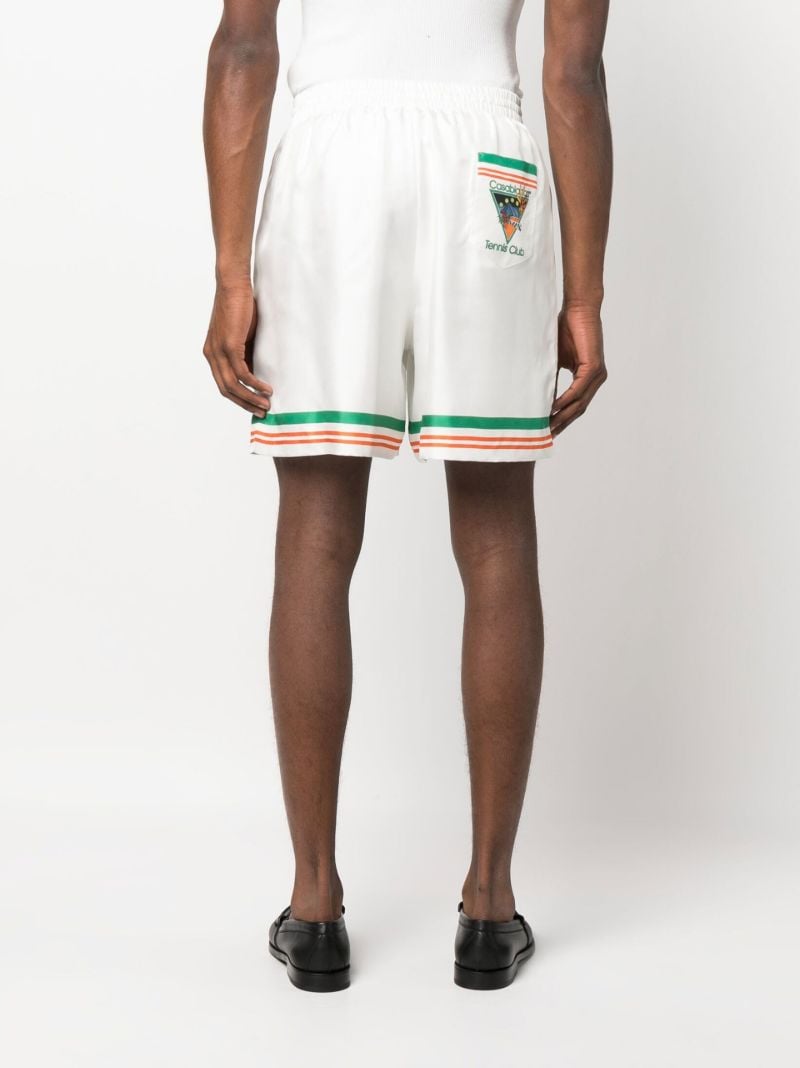 White Tennis Club Icon Silk Shorts