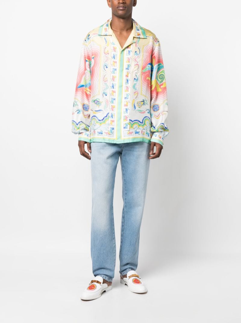 Yellow Souvenir Silk Shirt