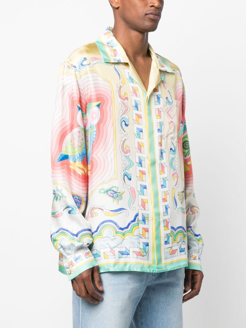 Yellow Souvenir Silk Shirt