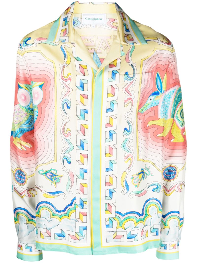 Yellow Souvenir Silk Shirt