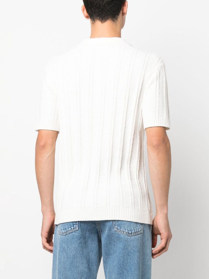 White Logo Patch Polo Shirt