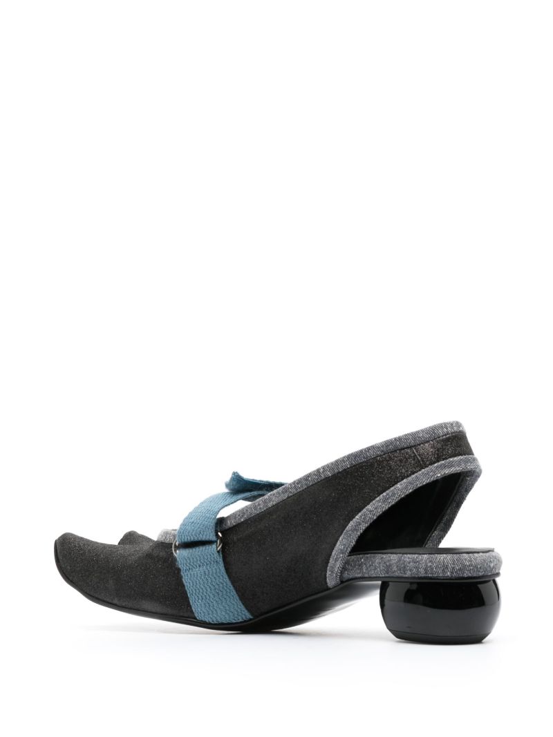 Black Diablo Touch Strap Pumps