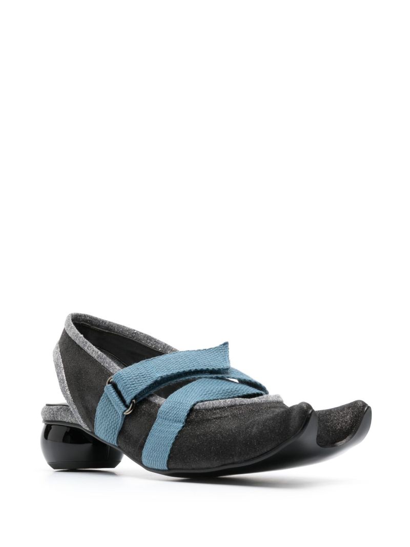 Black Diablo Touch Strap Pumps
