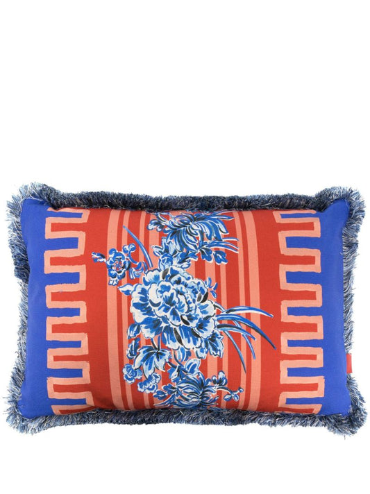X Browns Blue Flora Printed Cushion