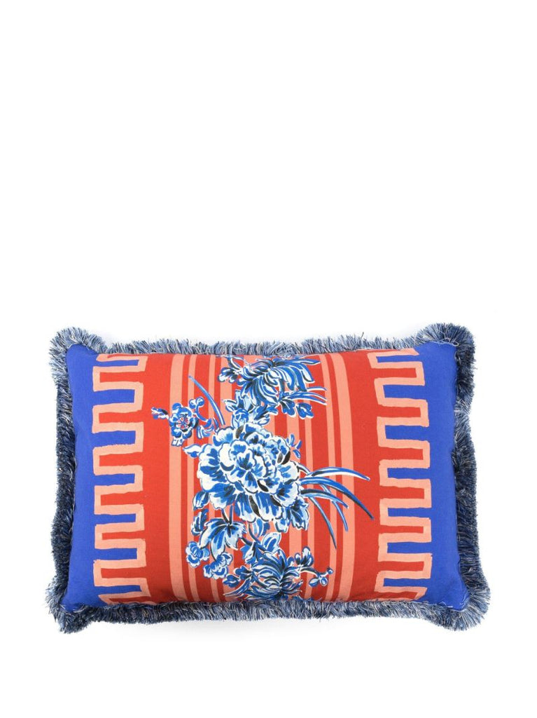 X Browns Blue Flora Printed Cushion