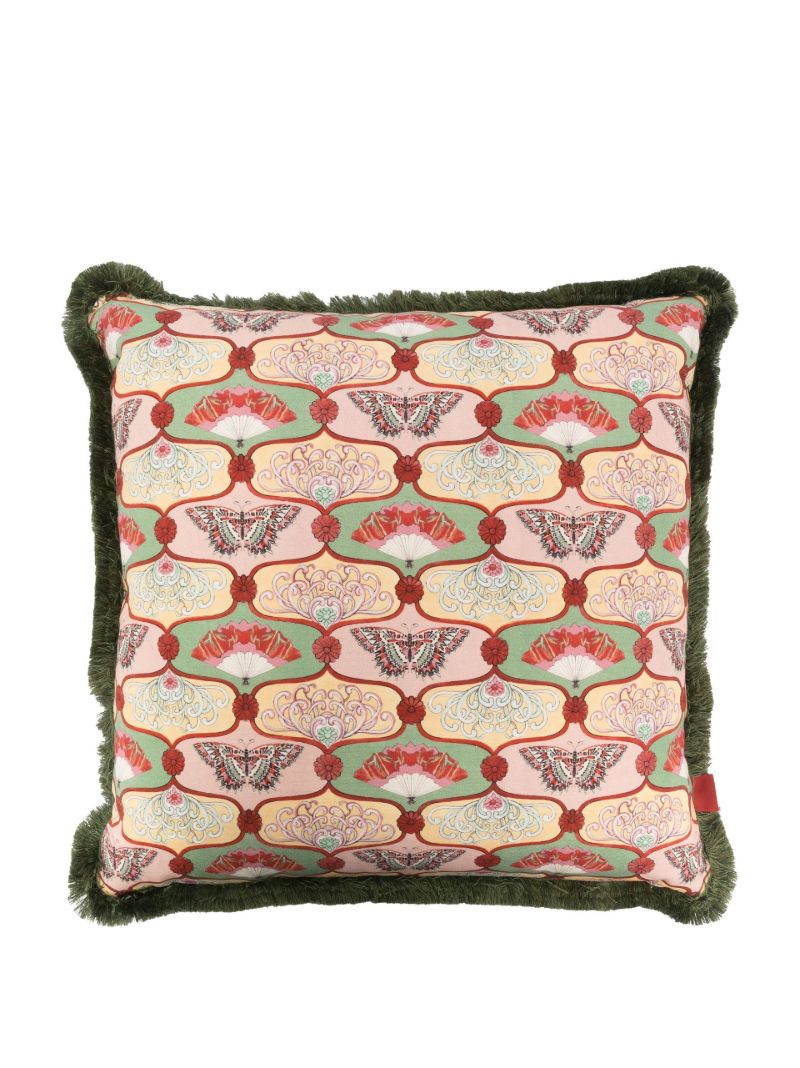 Multicolour Giardino Oriente Printed Cushion