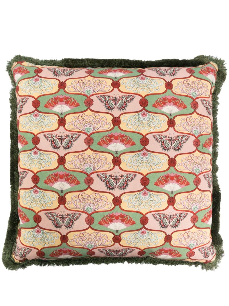 Multicolour Giardino Oriente Printed Cushion