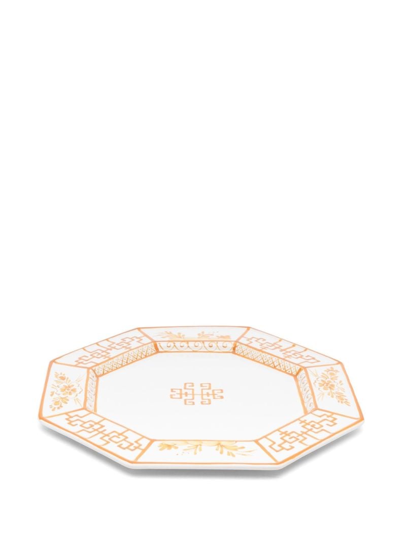 Orange Giardino Hand-painted Dinner Plate