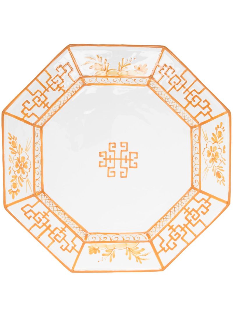 Orange Giardino Hand-painted Dinner Plate