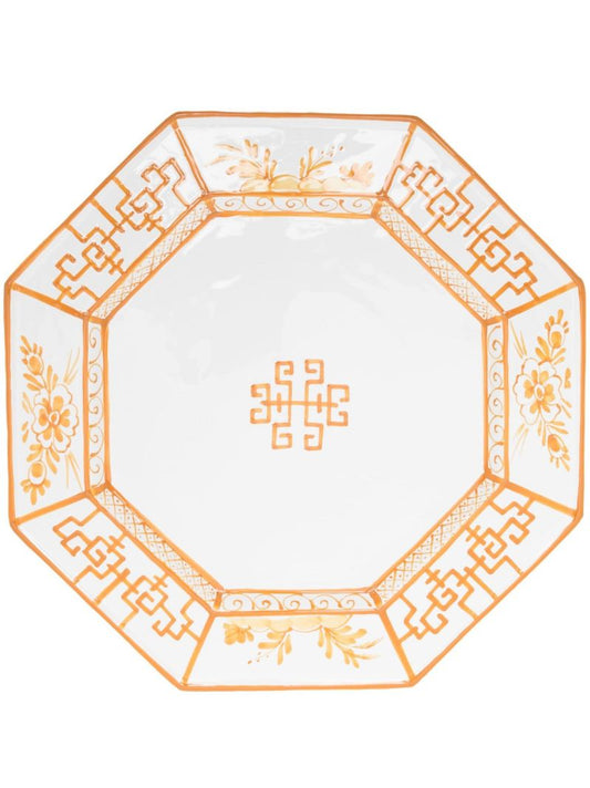 Orange Giardino Hand-painted Dinner Plate