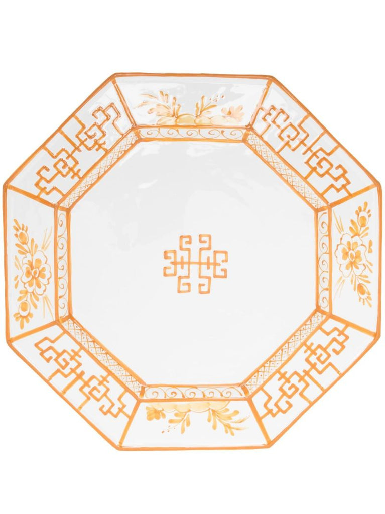 Orange Giardino Hand-painted Dinner Plate