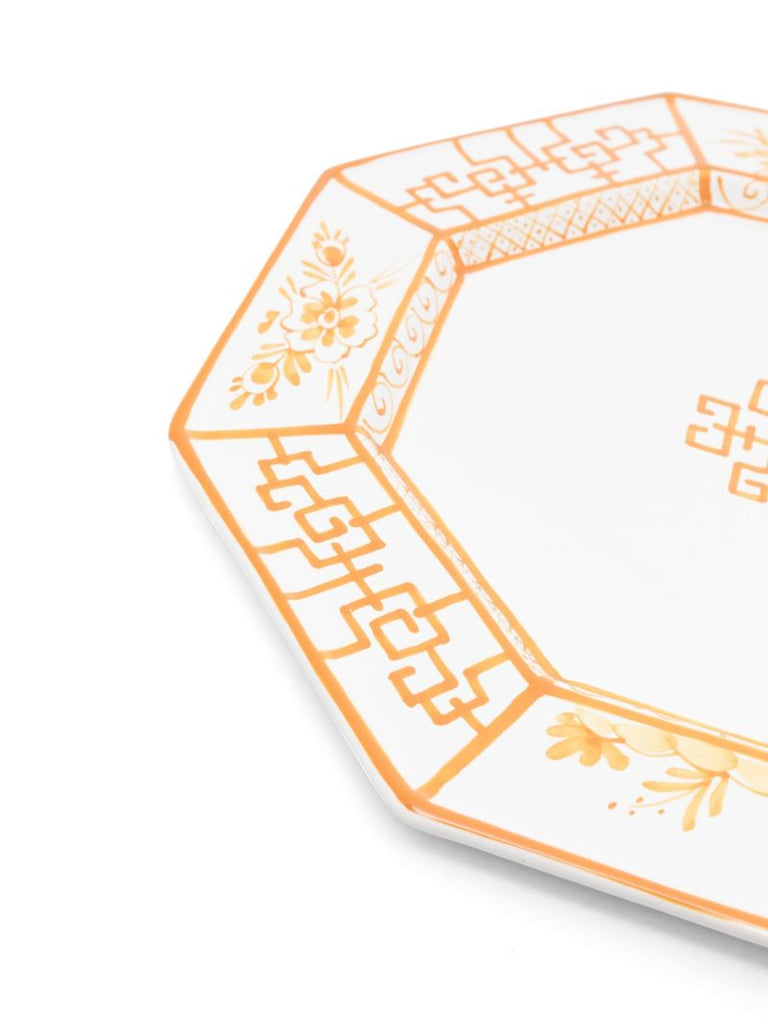 Orange Giardino Hand-painted Dinner Plate
