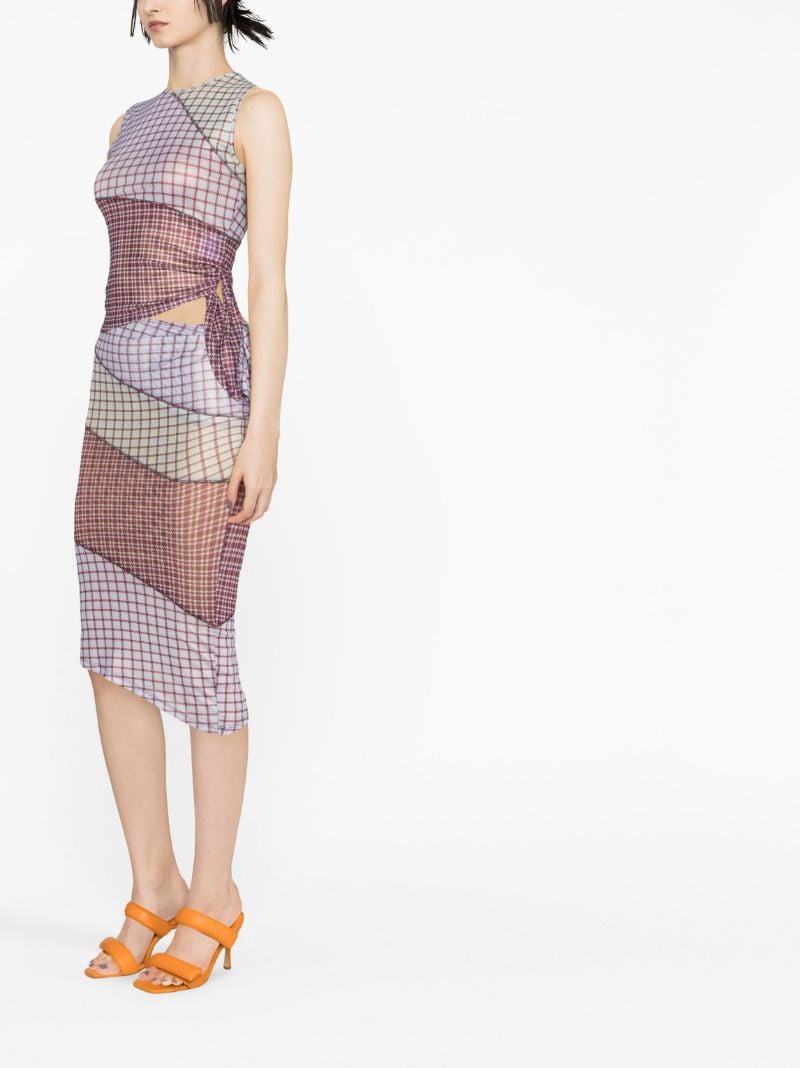 Blue Sienna Check Print Top