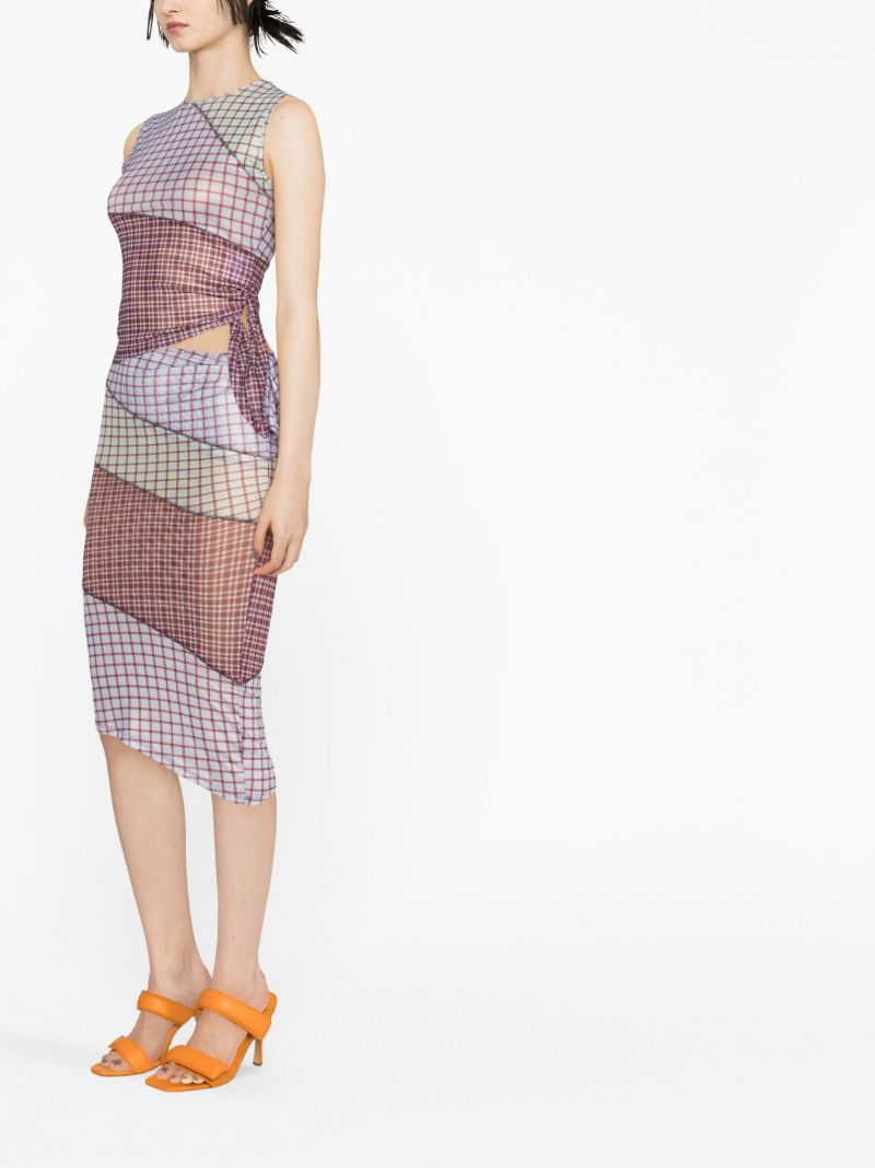 Multicolour Sienna Checked Midi Skirt