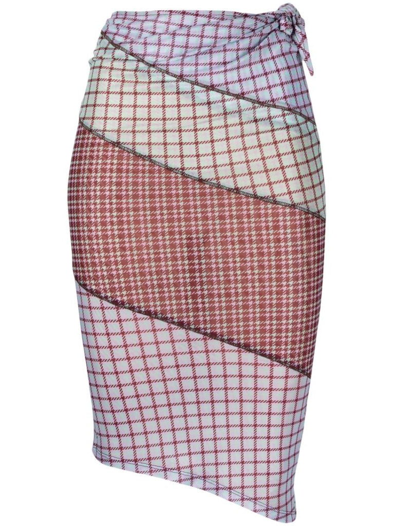 Multicolour Sienna Checked Midi Skirt