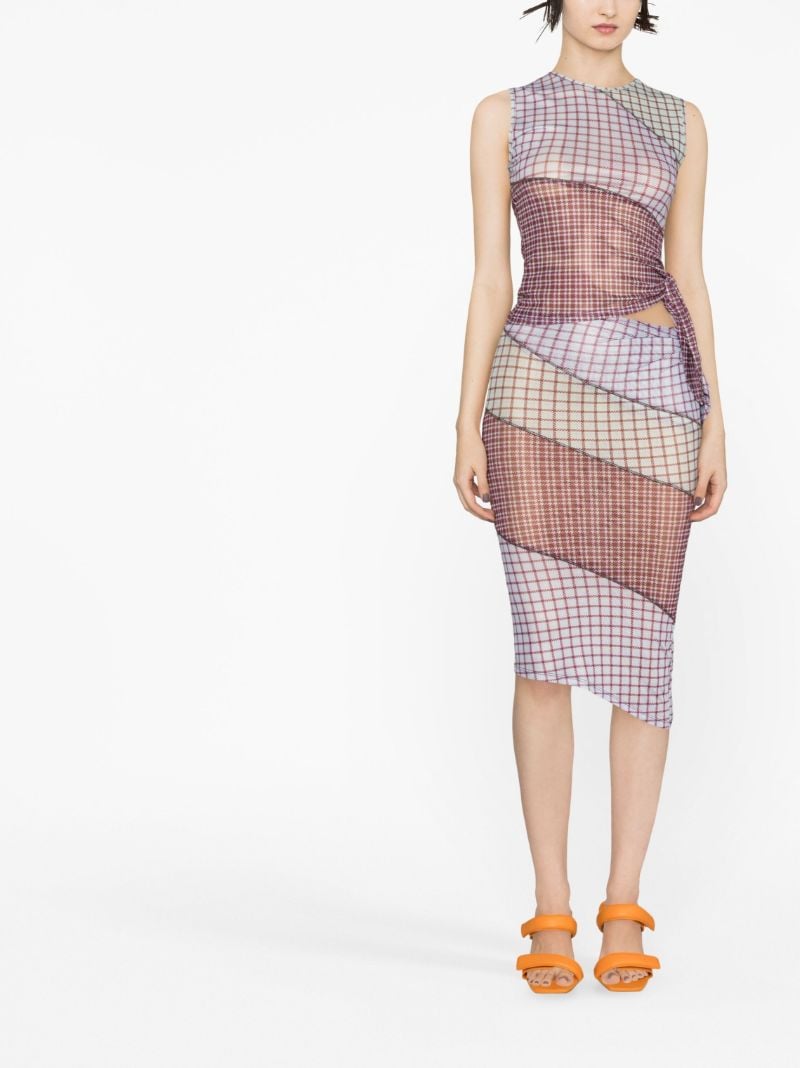 Multicolour Sienna Checked Midi Skirt