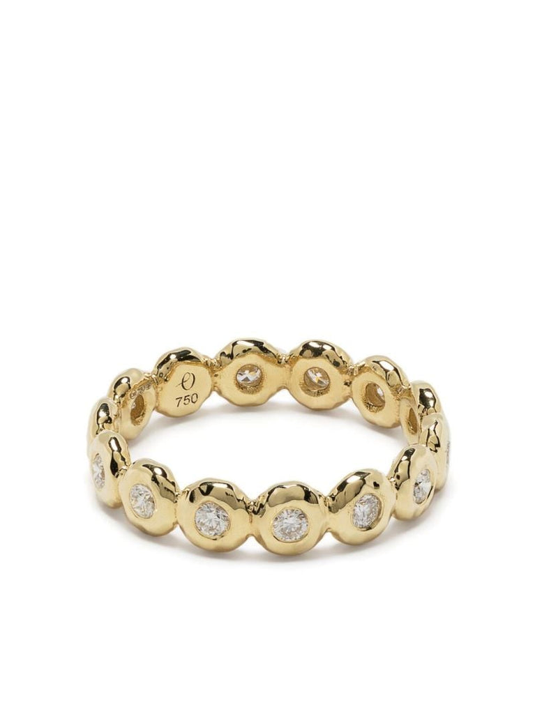 18k Yellow Gold Nesting Gem Diamond Ring