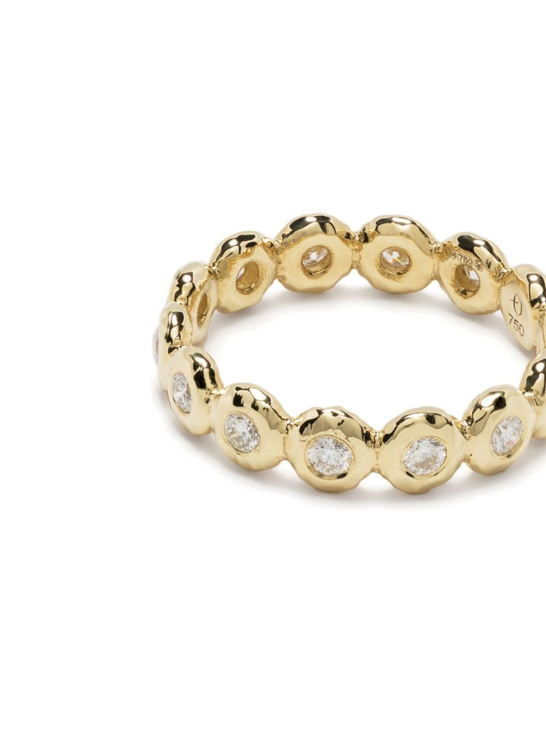 18k Yellow Gold Nesting Gem Diamond Ring