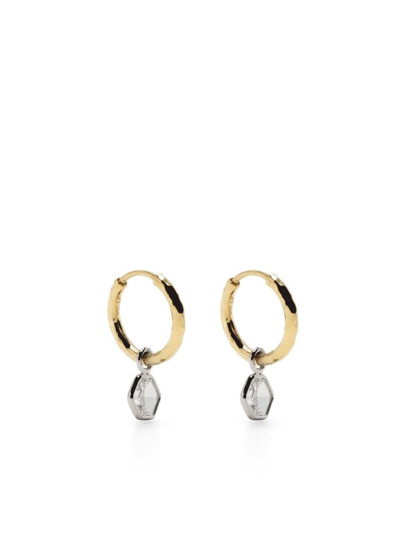 18k Yellow Gold Charmed Petite Gabby Diamond Hoop Earrings