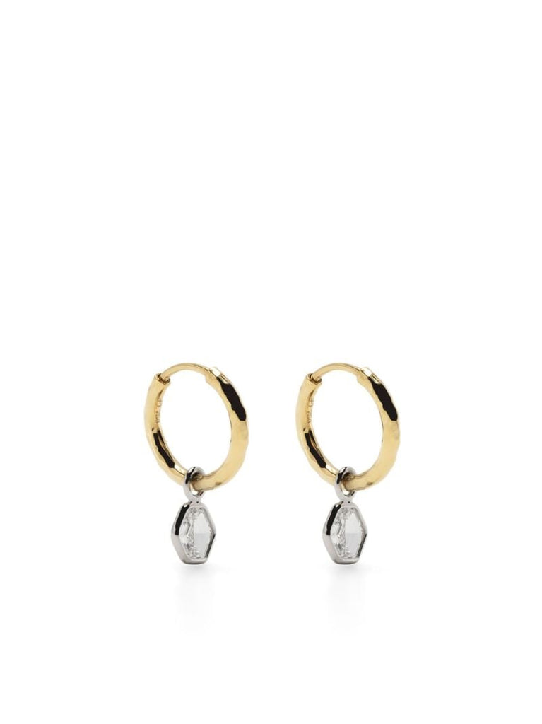 18k Yellow Gold Charmed Petite Gabby Diamond Hoop Earrings
